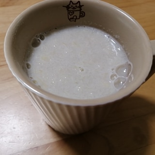 烏龍茶に豆乳りんご生姜入れました！